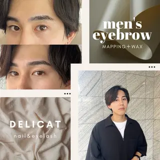 メンズ アイブロウ DELICAT MIYABIのマツエク・マツパデザイン