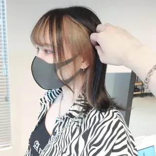 セミロング カラー iss所属・メンズ/パーマ特化 /波巻き/林洋平のヘアスタイル