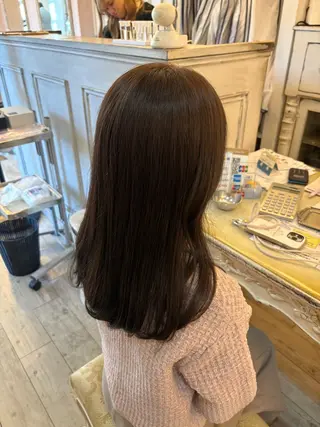 ロング カラー やまもと かのんのヘアスタイル