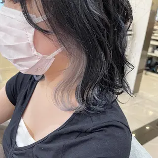 カラー 濱田輝レイヤー 韓国風 ハイトーンのヘアスタイル