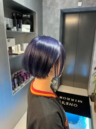 ショート カラー 👑垢抜け韓国ヘア ハッシュカット唯澄のヘアスタイル