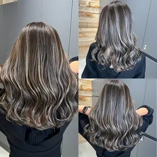 セミロング 🇺🇸ハイライト特 化美容師🇺🇸漆沢のヘアスタイル