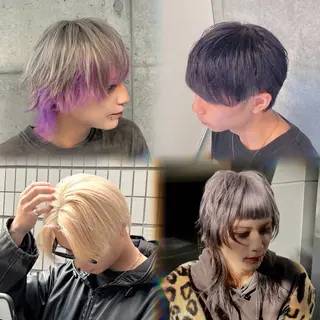 ミディアム カラー メンズ ブリーチ/艶カラー/ メンズ♱ʜᴀʀᴜᴋᴀのヘアスタイル