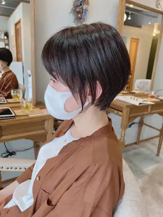 ショート ぱつボブ/ ショート/YUKIのヘアスタイル