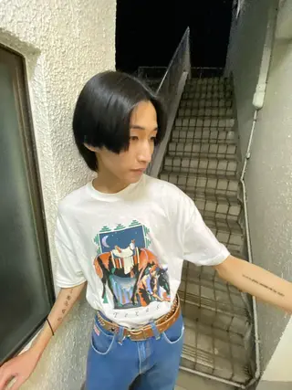 ショート カラー ヘアアレンジ メンズ niconail 千歳烏山店所属・niconail 🧣ayu 📍烏山のネイルデザイン