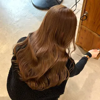 ロング カラー 小木曽 里華のヘアスタイル