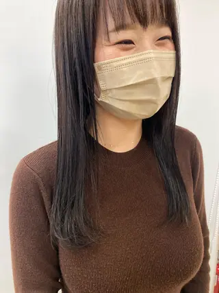 セミロング カラー ハイトーン/ウルフ /レイヤー/坂野幸伸のヘアスタイル