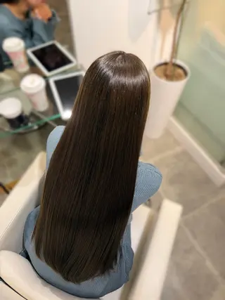 ロング カラー 原宿♡透明感カラー♡ 縮毛矯正【MAYU】のヘアスタイル