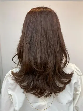 セミロング カラー パーマ newi grande 横浜店のヘアスタイル