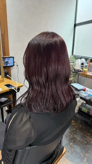 ミディアム カラー 透明感カラー/パーマ 🌀アオノのヘアスタイル