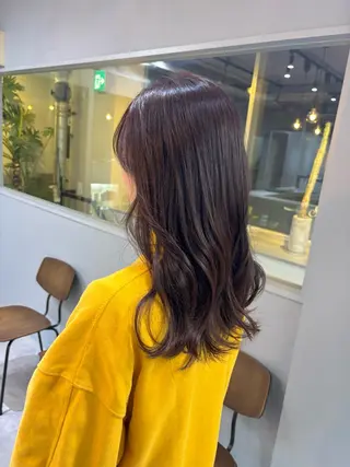 セミロング カラー きよはらちさき🍑 柔らかカラー🌱🫧のヘアスタイル