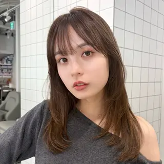 ミディアム カラー soto.所属・ショートカット♡ 石川優奈のヘアスタイル