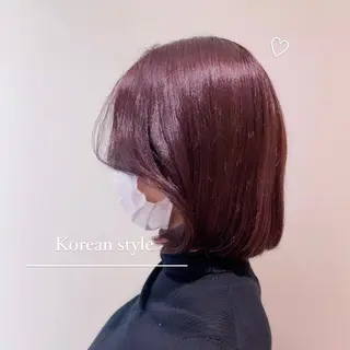 ミディアム カラー ヘアアレンジ Ella所属・nana【艶髪】/ レイヤー/縮毛矯正のヘアスタイル