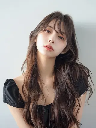 ロング カラー パーマ ヘアアレンジ GO TODAY SHAiRE SALON所属・韓国レイヤー🪞/ 透明感🫧/コウヘイのヘアスタイル