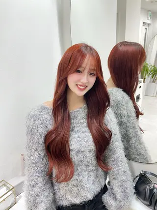 ロング カラー 韓国ガーリーヘア🎀 Sayaka🤍のヘアスタイル