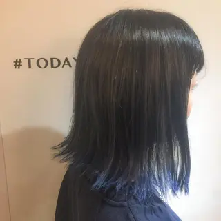 ミディアム カラー ホワイト&レイヤーカ ットエクステ長畠俊輔のヘアスタイル