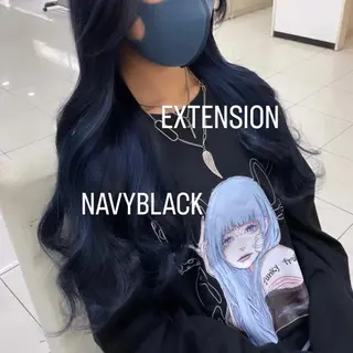 ロング カラー エクステ🩵ブリーチ 韓国ヘア🩵KAEのヘアスタイル