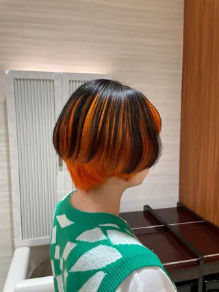 ショート カラー 脱白髪染め白髪ぼかし TERA（寺崎）のヘアスタイル