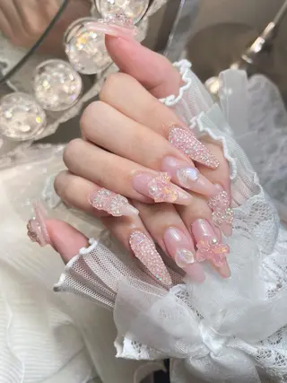 ネイル 23時まで❤︎韓国、 ワンホンネイルのネイルデザイン