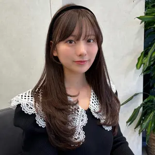 セミロング 🩵ブリーチ･レイヤ ー/あさか 🩵のヘアスタイル