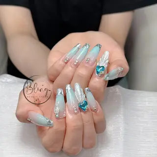 ロング カラー Bling Salonのネイルデザイン