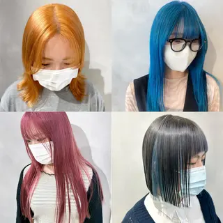 ミディアム カラー デザインカラー/パー マ🦖外岡咲希🦖のヘアスタイル