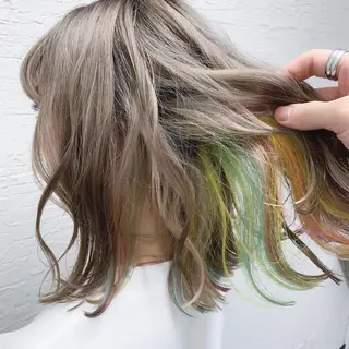 セミロング カラー 🥇近藤 恭輔🥇 Recharme新保のヘアスタイル