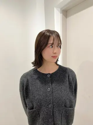 ミディアム モテヘア/グレージュ /ボブ/前原汐🎐のヘアスタイル