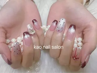 ネイル kao nail マグネット/長さだしのネイルデザイン
