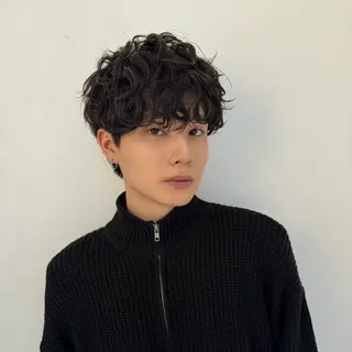 ショート ダン/メンズ/ 顔周り×透明感カラーのヘアスタイル