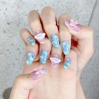 ロング カラー パーマ ヘアアレンジ メンズ キッズ ネイル マツエク・マツパ アイブロウ Salon Kのネイルデザイン