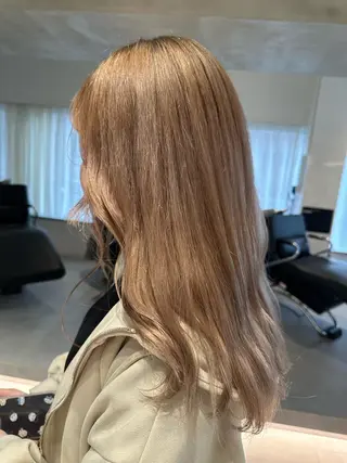 ロング カラー ヘアアレンジ オリーブ透明感カラー 表参道/MIKUのヘアスタイル