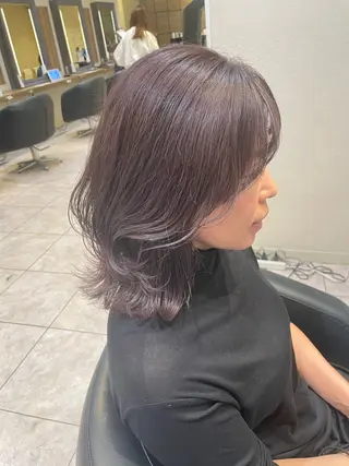 ミディアム レイヤー/ハイトーン 🫧‪Erikaのヘアスタイル