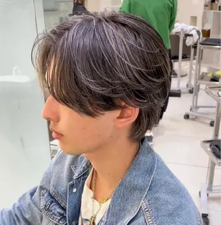 ショート カラー メンズ メンズバレイヤージュ 🌫デザインカラーのヘアスタイル
