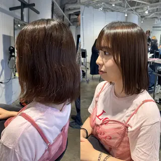 ミディアム 大迫 江梨のヘアスタイル