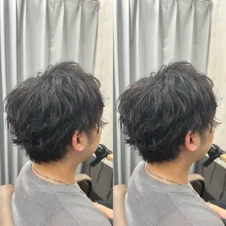 ミディアム メンズカット/ メンズパーマ/塚本のヘアスタイル