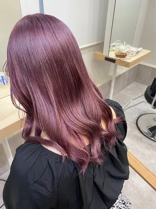 セミロング カラー 韓国透明感/艶カラー saya🧸🍼のヘアスタイル