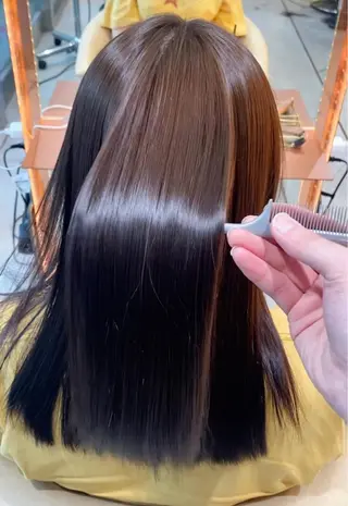 ロング 美髪縮毛矯正🤍 髪質改善/Shinaのヘアスタイル