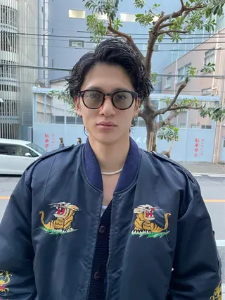 ショート パーマ メンズ 南堀江メンズ ▫️SOSHI▫️のヘアスタイル