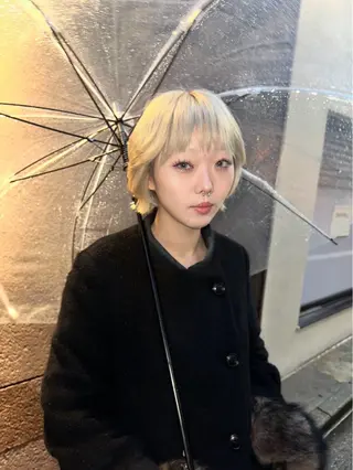 ミディアム カラー 藤原 脩のヘアスタイル