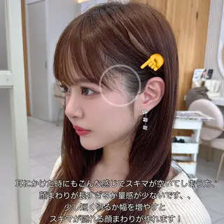 ミディアム レイヤーカット/ 顔まわり/アオイのヘアスタイル