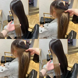 ロング カラー 艶カラー/韓国顔周り 🎀mamiのヘアスタイル