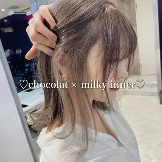 ミディアム カラー ヘアアレンジ メンズ キッズ お悩み解決美容師 💐AMIのヘアスタイル