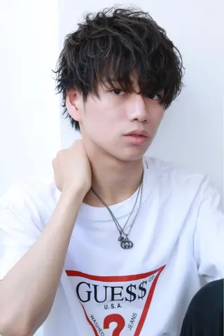 メンズ BABY 艶髪暗髪ヘア💖達人のヘアスタイル