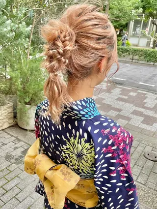 ミディアム ヘアアレンジ 韓国マツエク/まつパ 🎀misaki🎀のマツエク・マツパデザイン