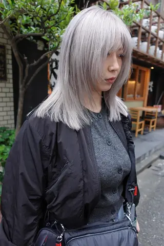 ミディアム カラー nelke/レイヤー 立川/ブリーチのヘアスタイル