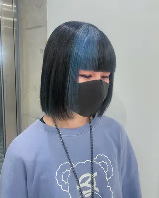 ミディアム 🍭ハイトーン/ デザインカラー🦄のヘアスタイル