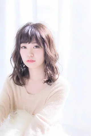 ミディアム カラー パーマ 山下 直人のヘアスタイル