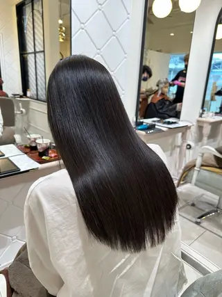 ロング 小島嵩人 縮毛矯正 髪質改善のヘアスタイル