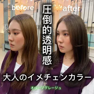 ミディアム 柔らか透明感カラー ｜セミロング｜ライのヘアスタイル